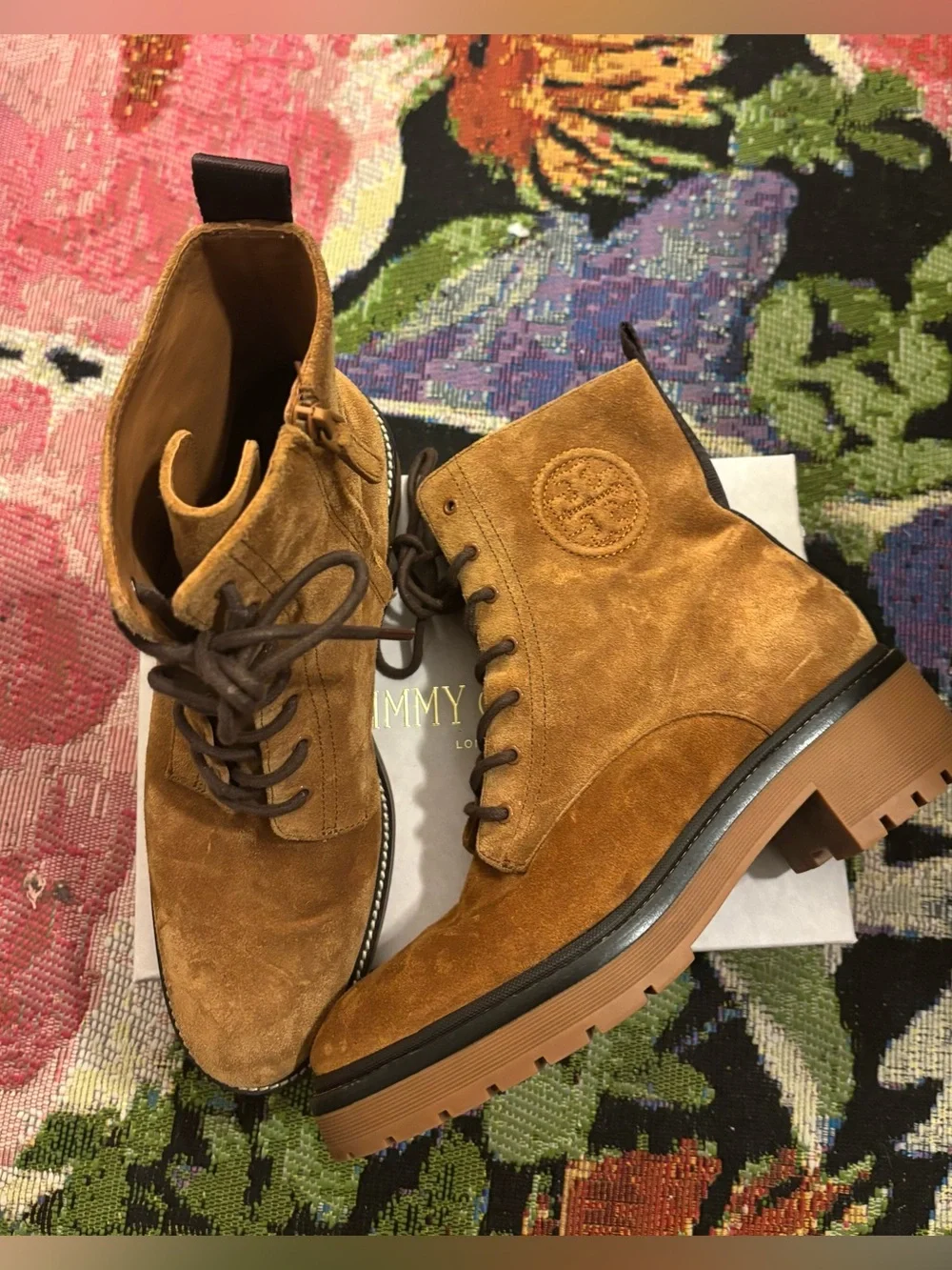 Tory Burch Miller Suede Lug Sole Boots 10 1/2 (M)